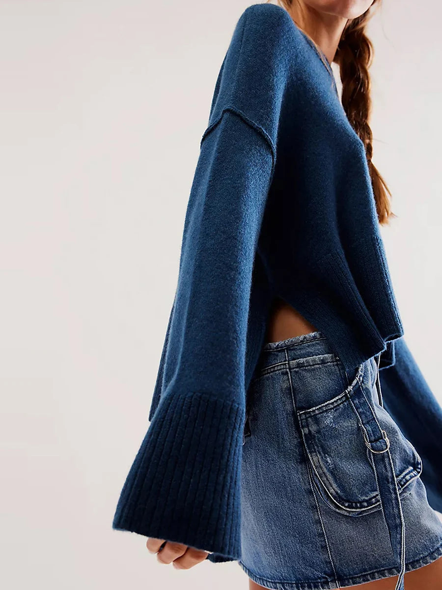 Flared Sleeve Sweater