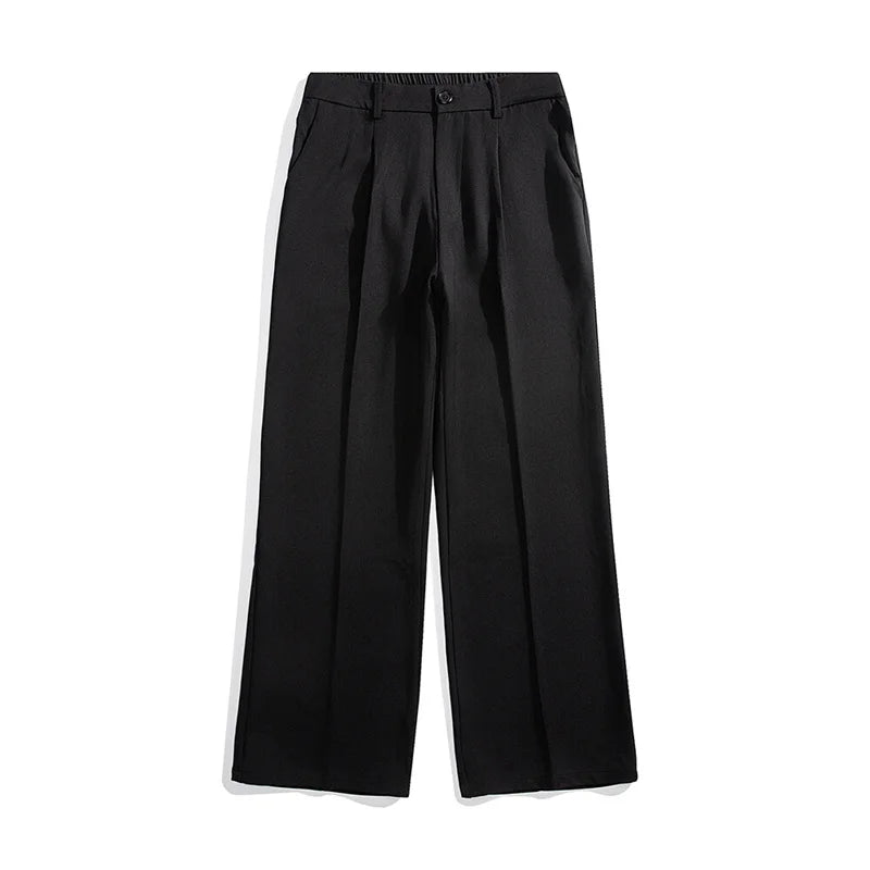 Men’s Black Summer Casual Straight Pants