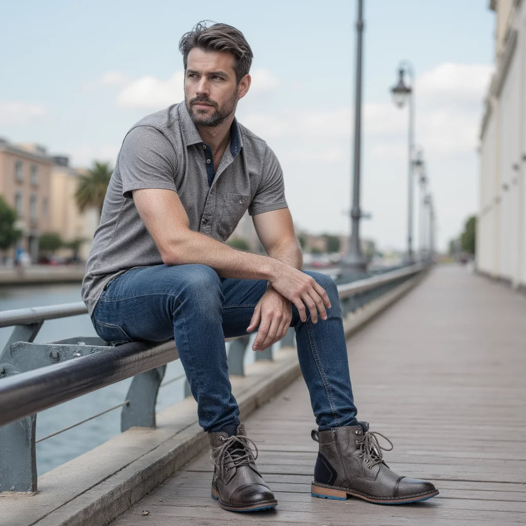 Men's Lace-Up Ankle Boots