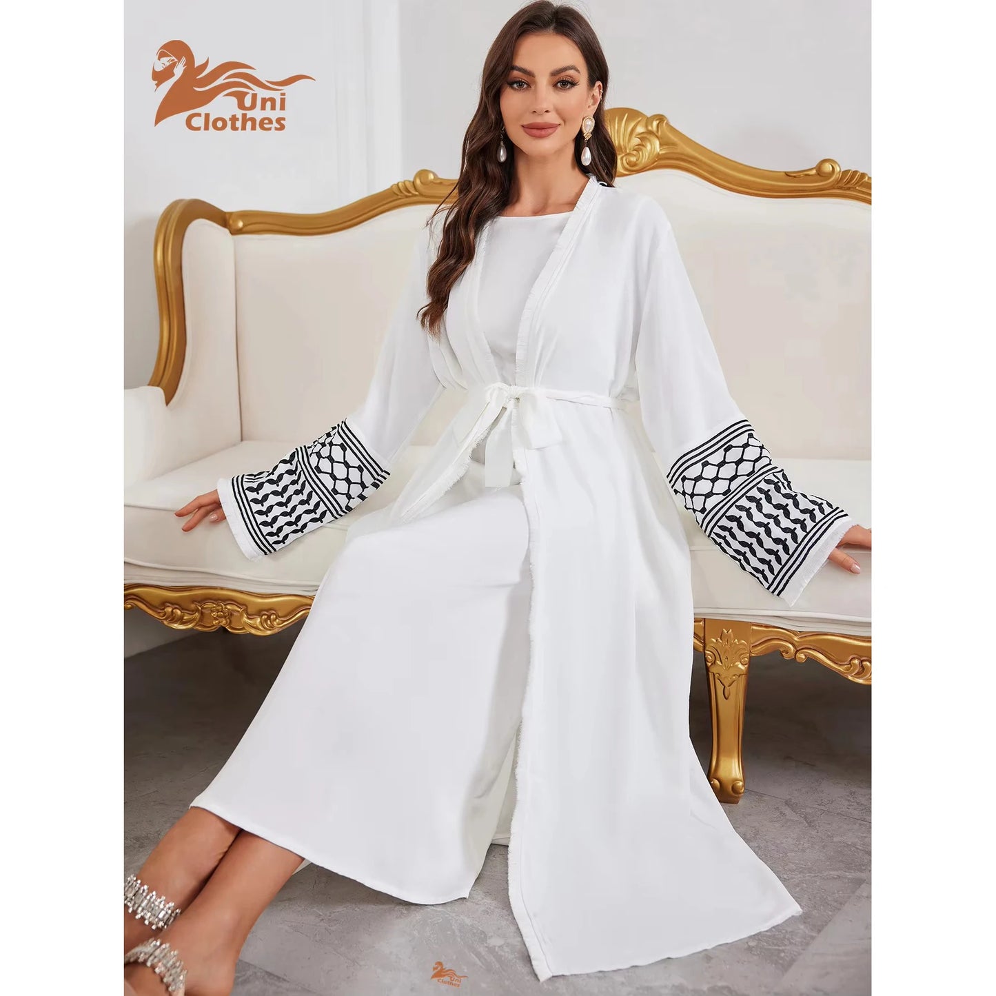 Women’s Embroidered Ramadan Abaya Kimono