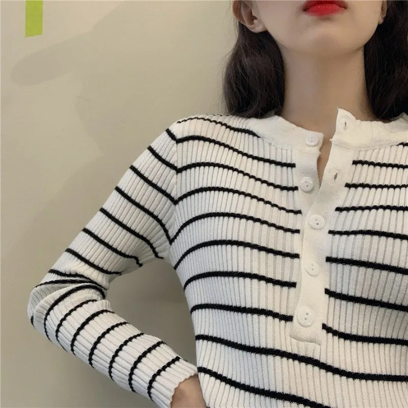 Striped Knit Pullover