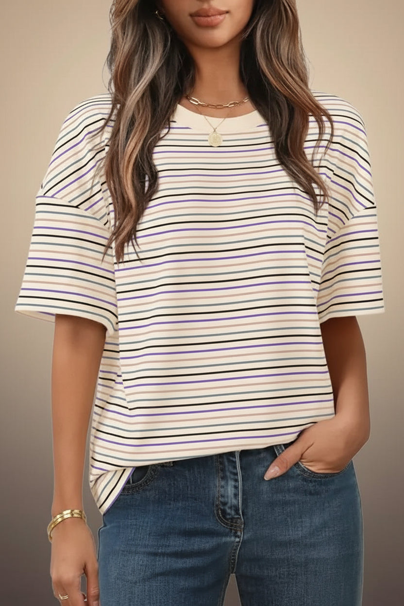 Women's Color Block Stripe T-Shirt