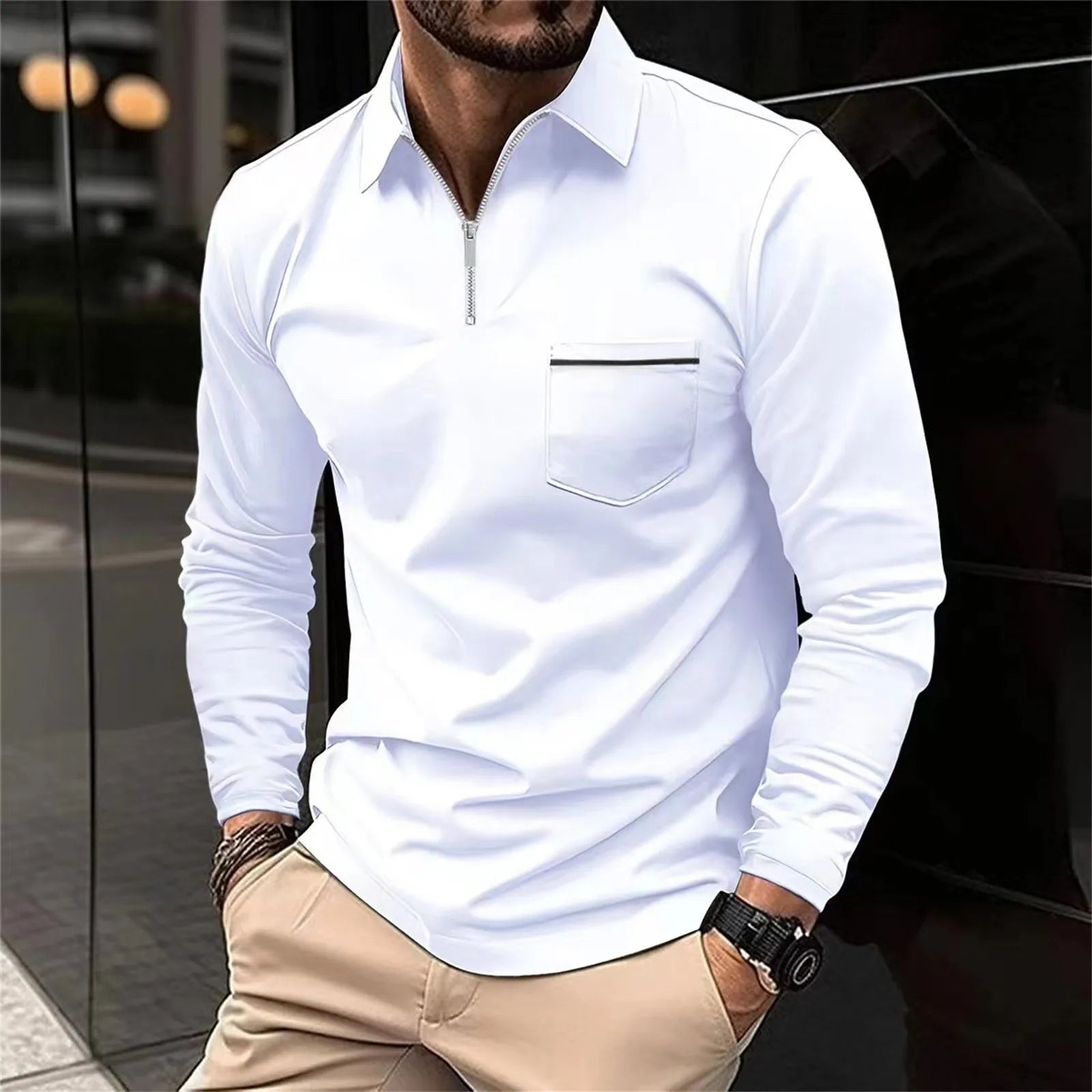 Loose Lapel Neck Shirt