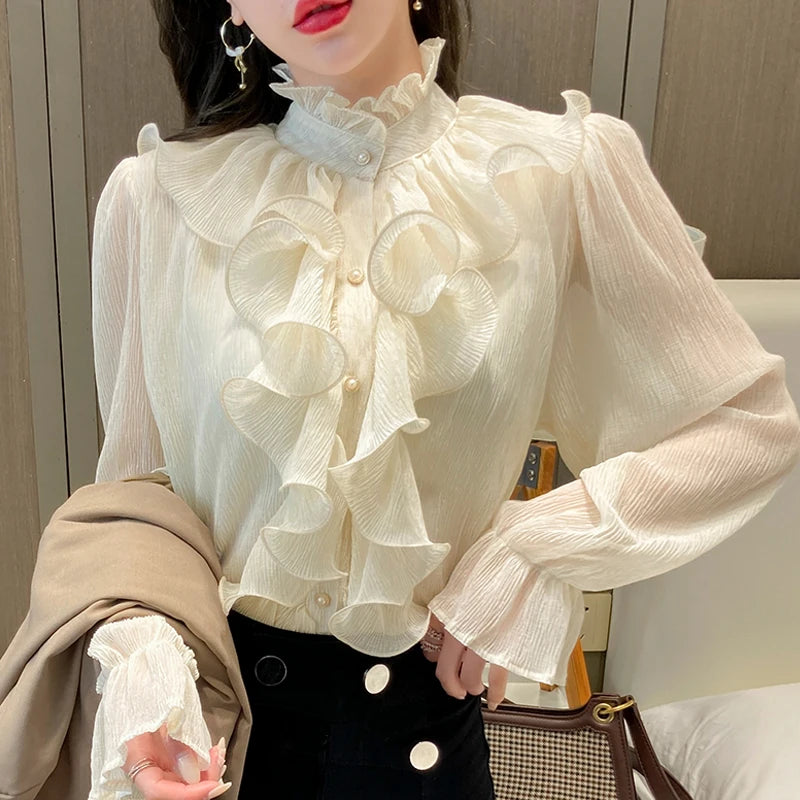 Ruffle Lace Blouse