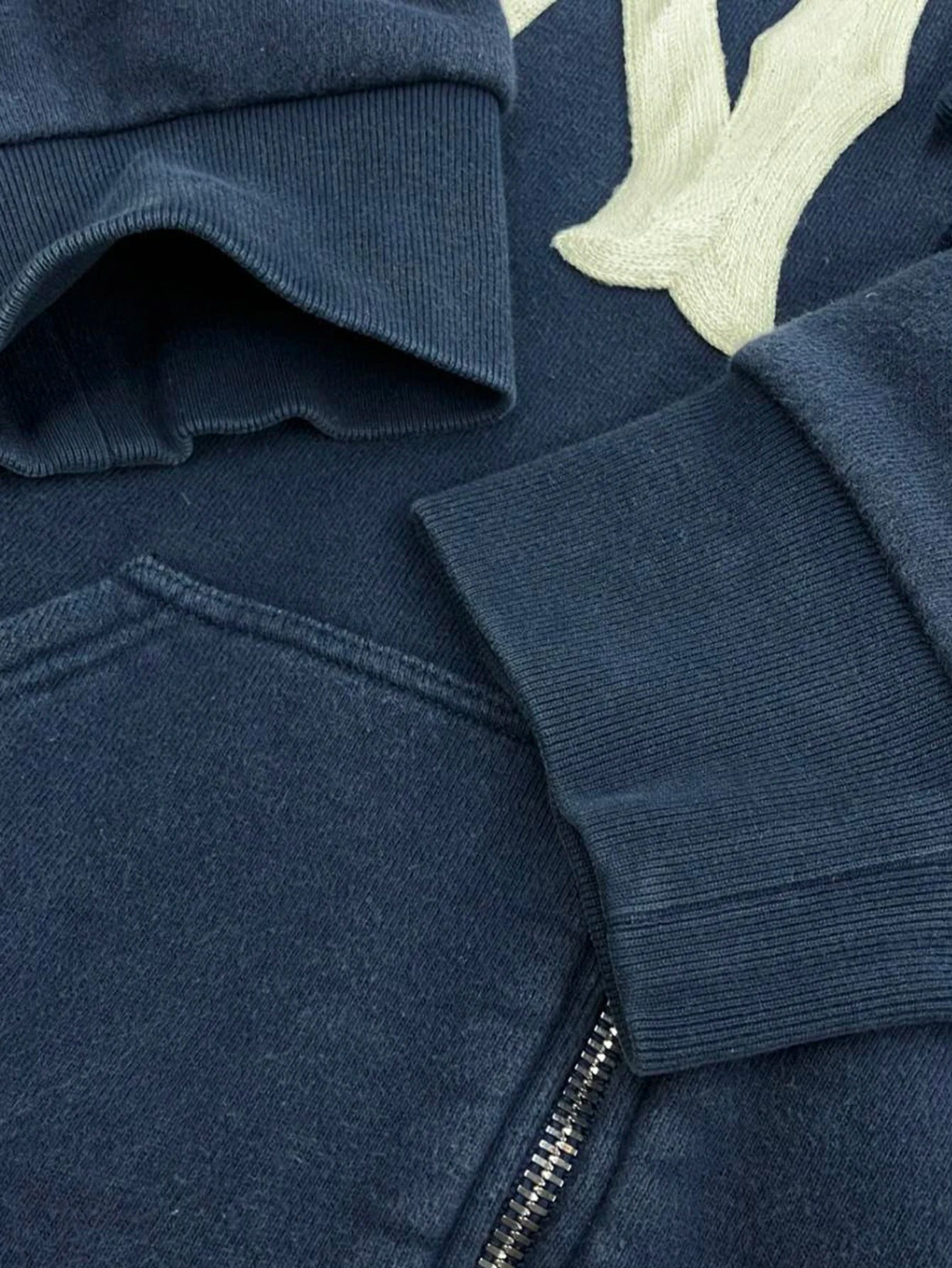 Gothic Embroidered Zip Hoodie