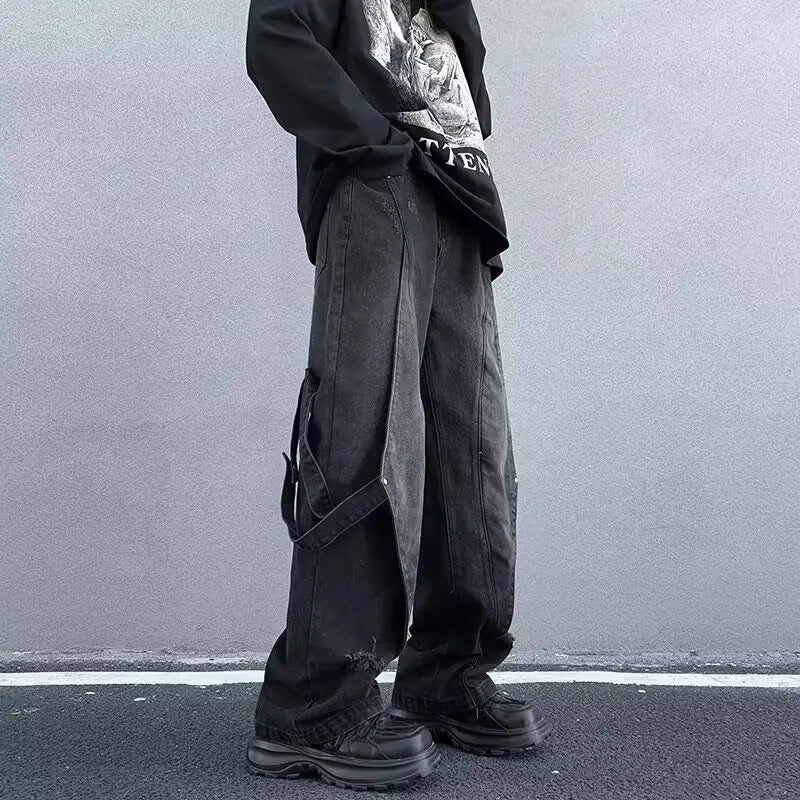 Star Patchwork Baggy Jeans