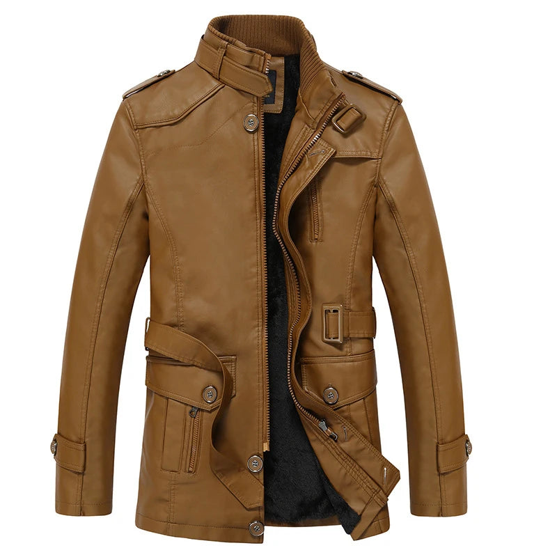 Men’s Fleece Leather Jacket
