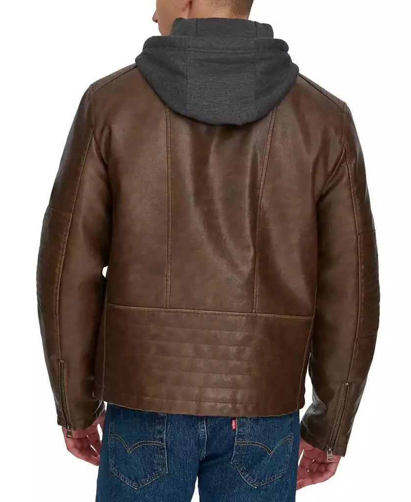 Men's Faux-Leather Jacket
