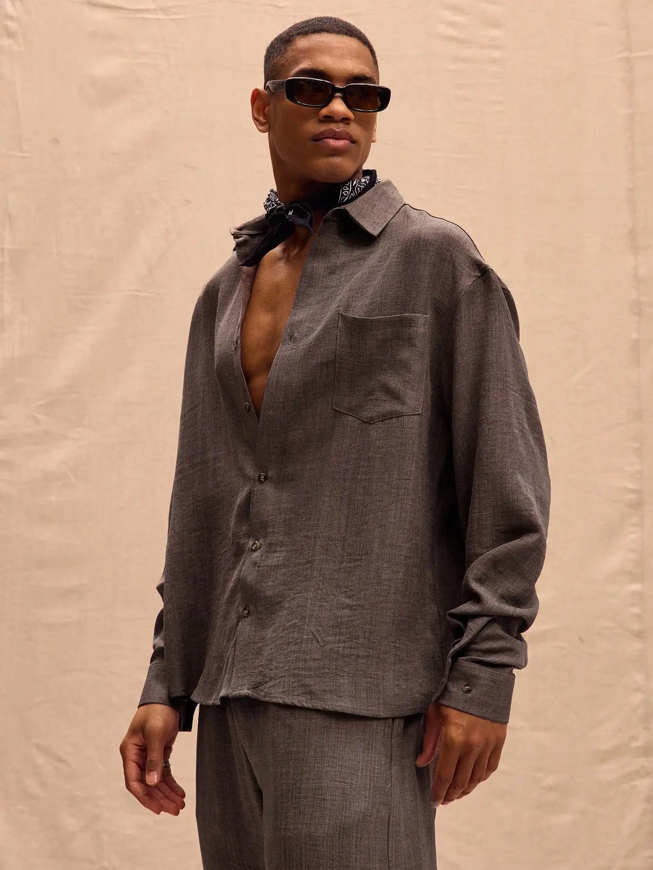 Oversized Linen Button Down Shirt