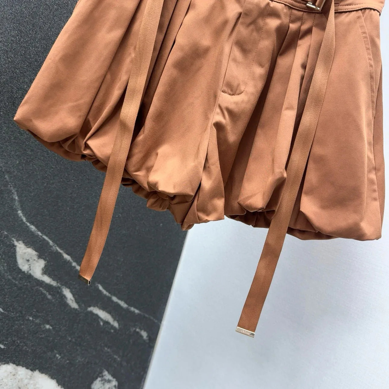 Pleated Lantern Sleeve Jacket