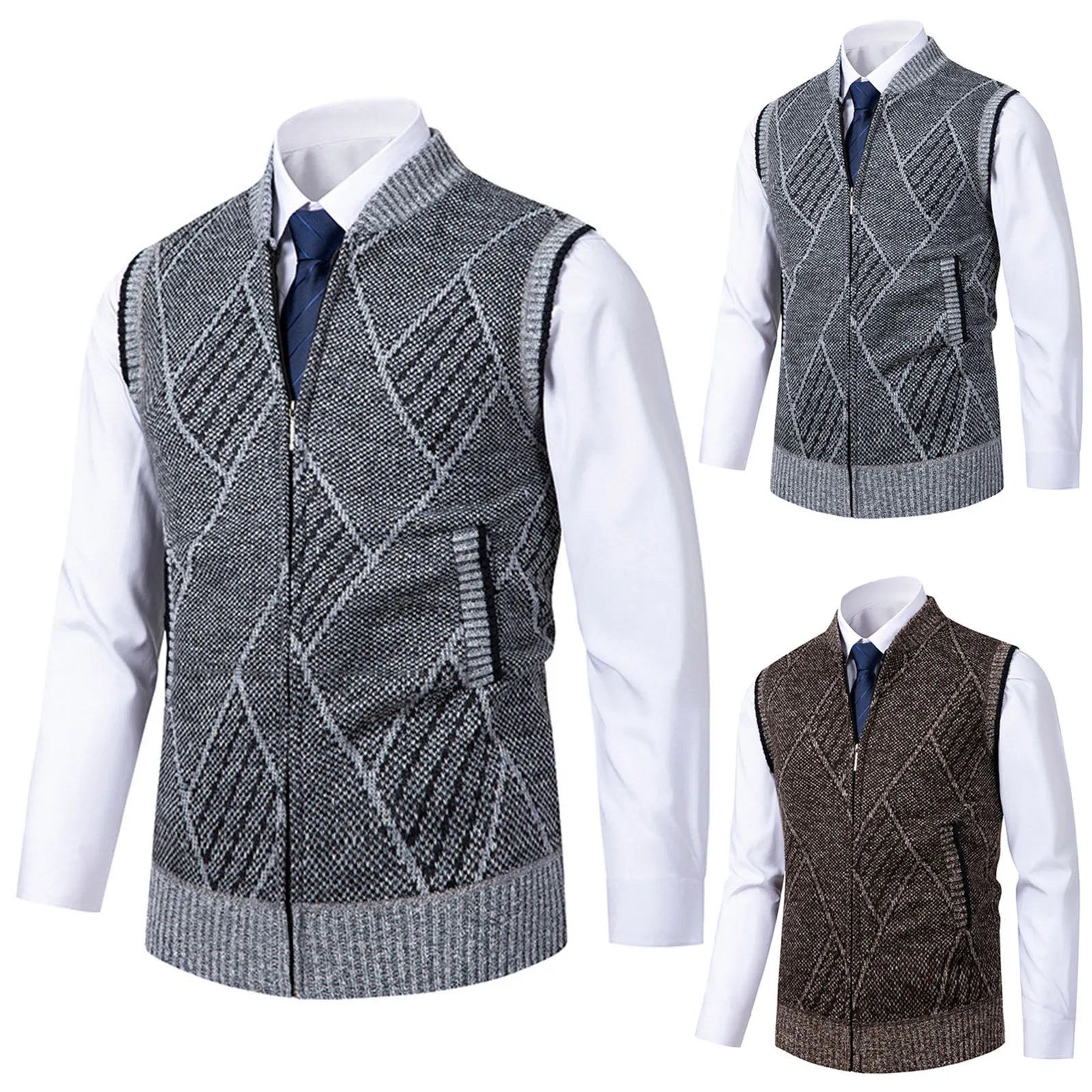 Men's Velvet Cardigan Vest