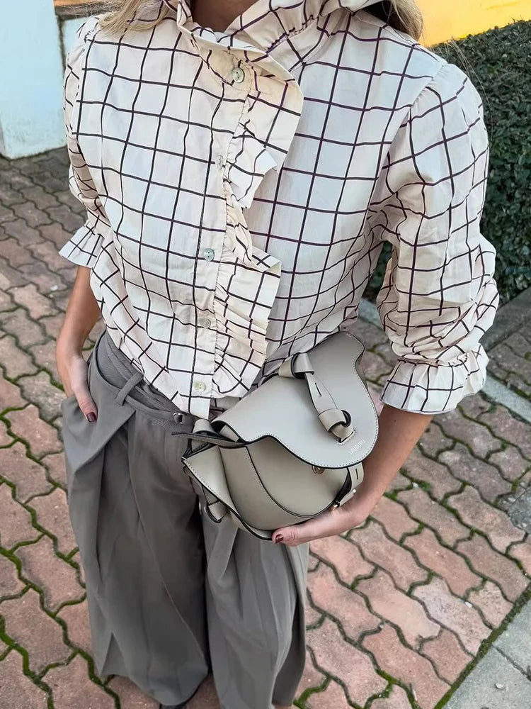 Purple Striped Blouse