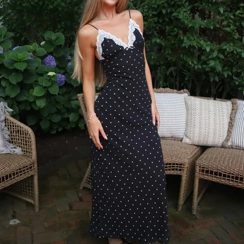 Polka Dot Suspender Dress