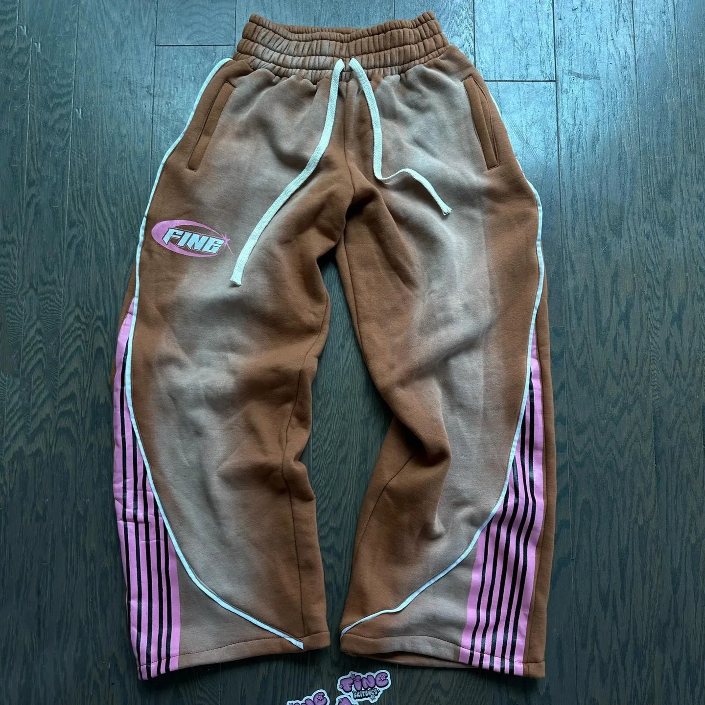 Striped Cargo Jogger Pants