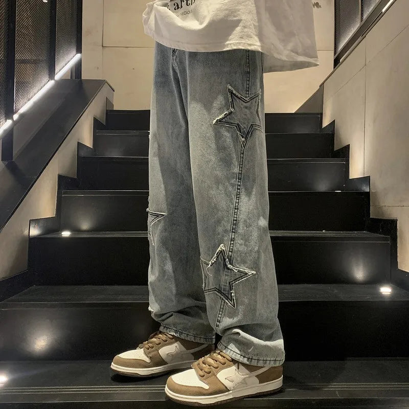 American Hip-Hop Loose Wide-Leg Jeans