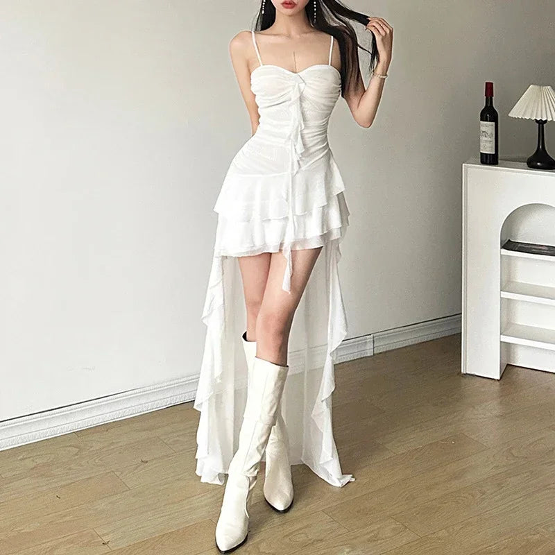 White Gothic Midi Dress
