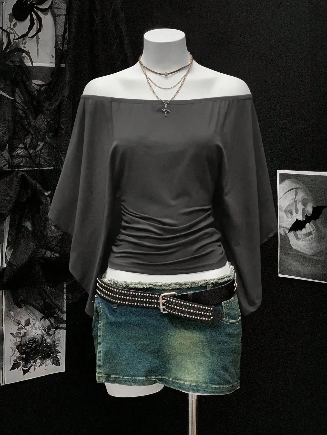 Women's Ruched Off Shoulder Top