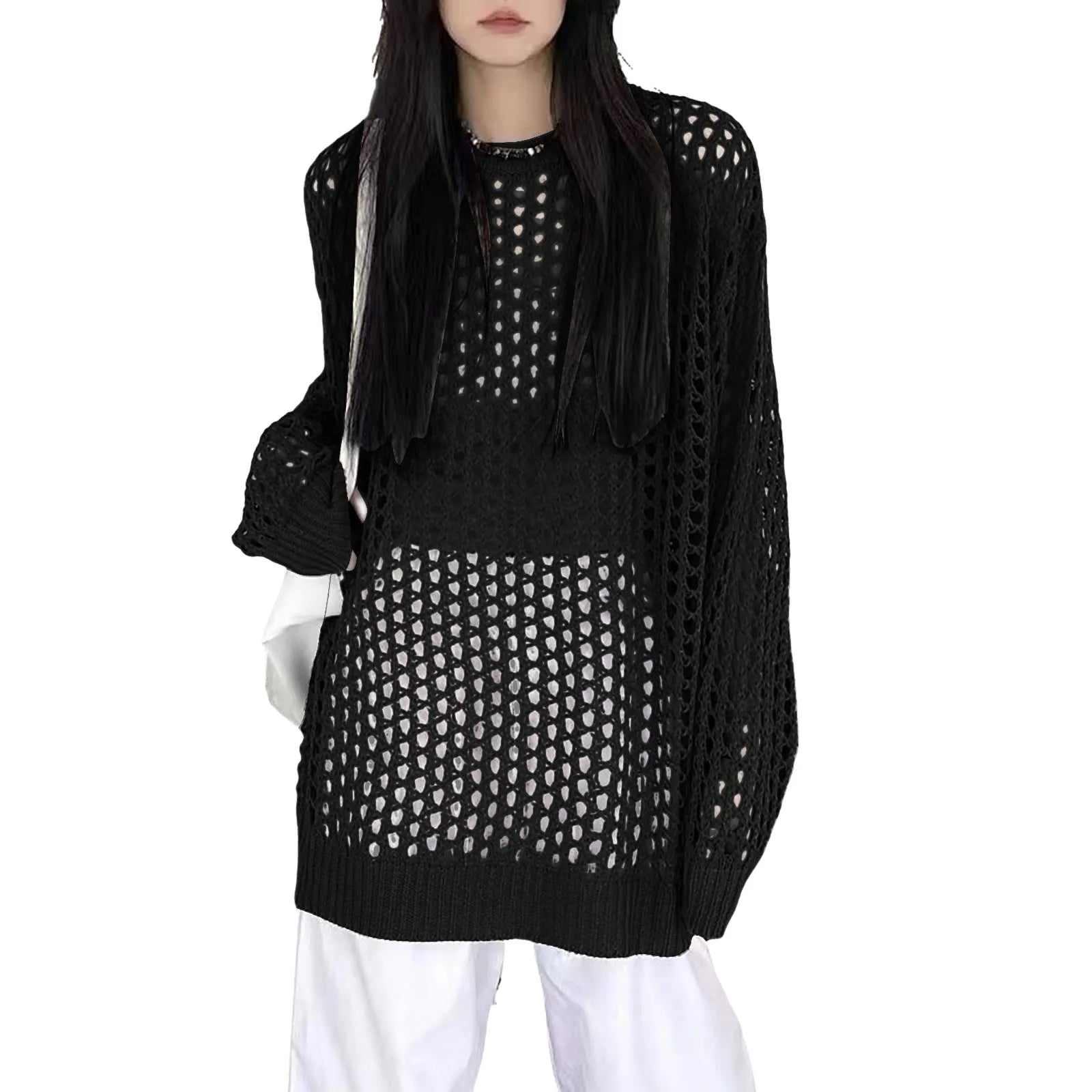 Hollow Mesh Pullover