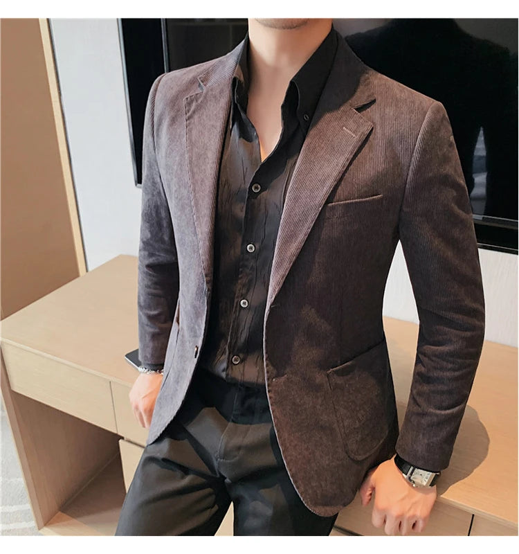 Men's Slim Corduroy Blazer