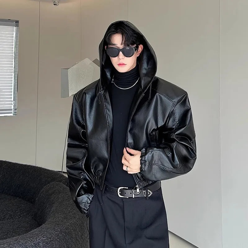 Men’s Black PU Jacket