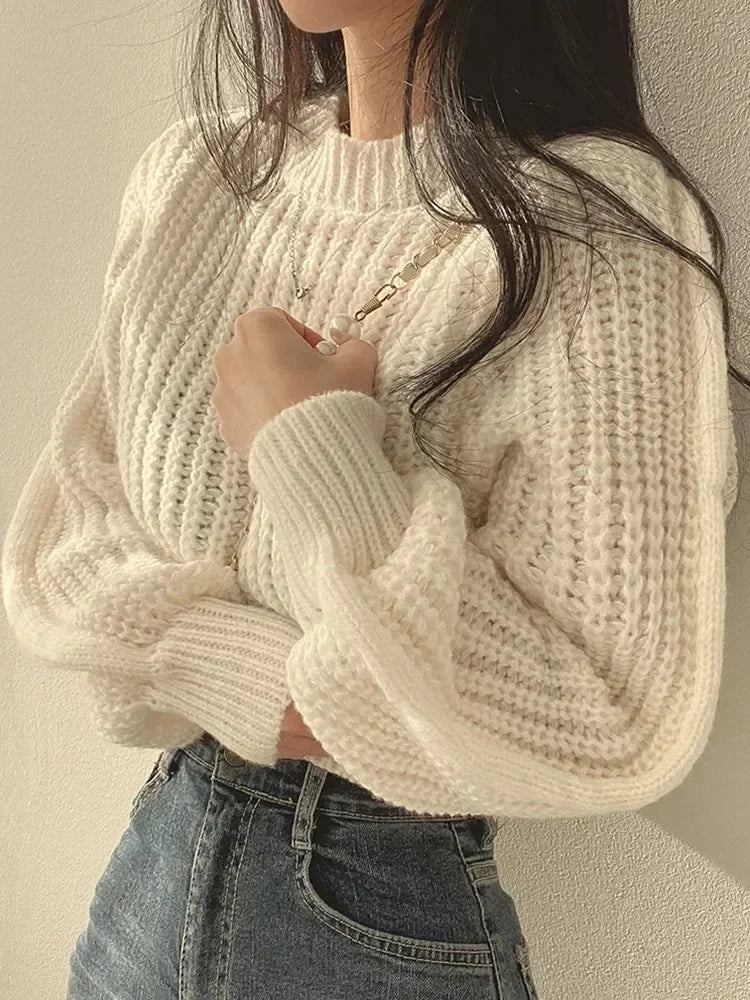 Cropped Knit Pullover