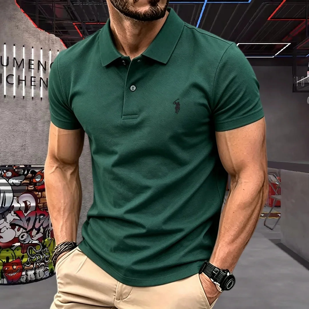 Men’s 100% Cotton Embroidered Polo Shirt