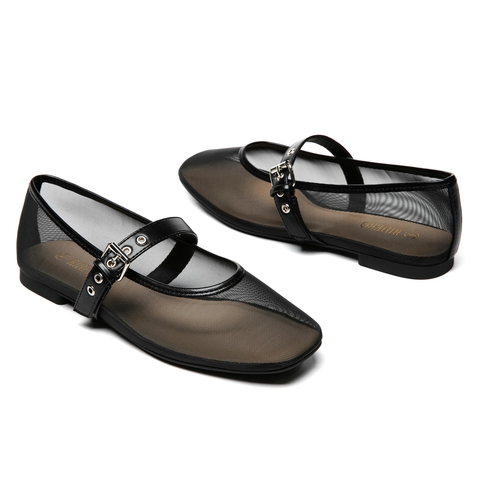 Mesh Mary Jane Flats