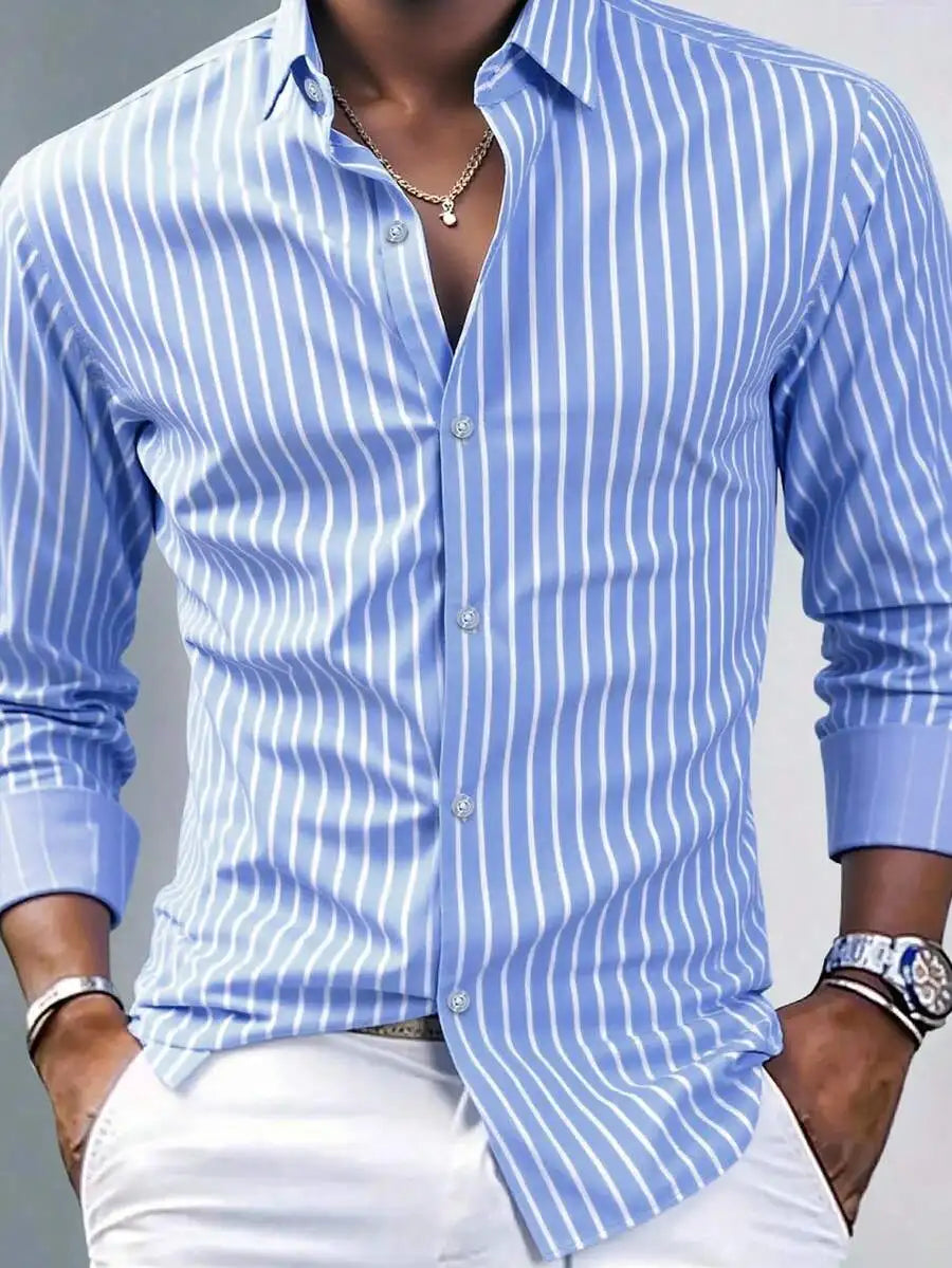 Men Long Sleeve Button Down