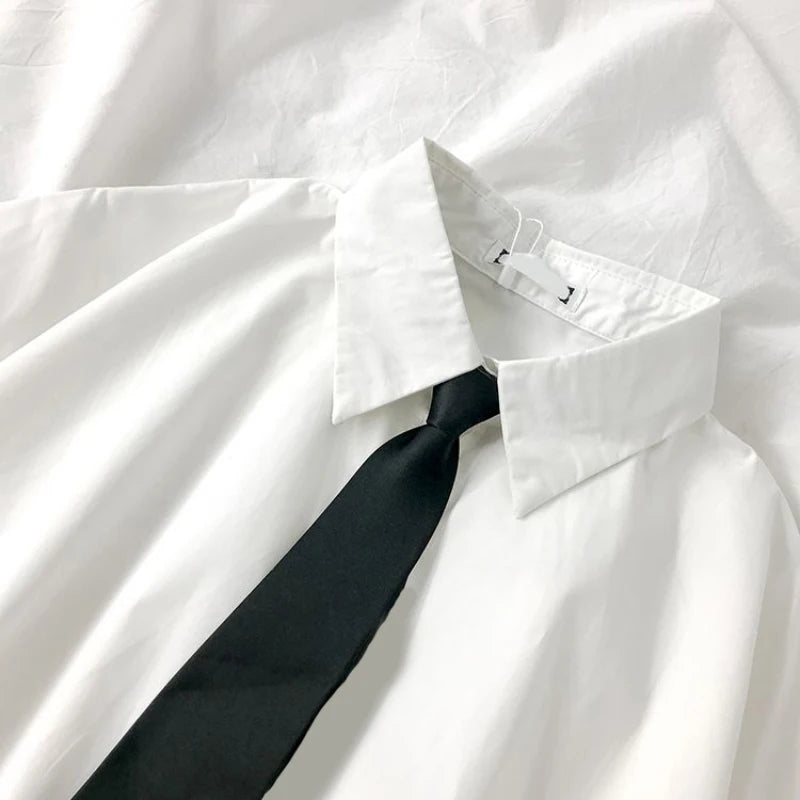 Preppy Tie White Shirt