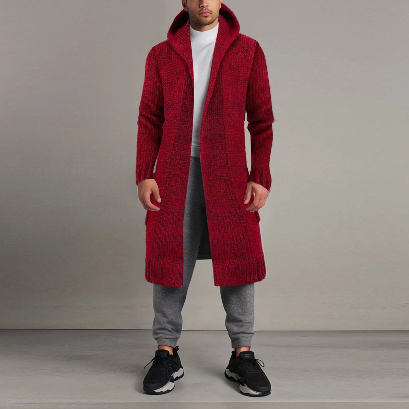 Men's Hooded Cardigan Coat