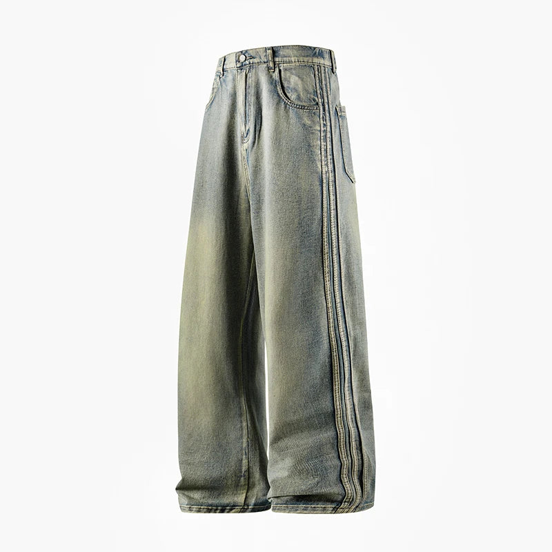 Men’s Baggy Loose Fit Straight-Leg Jeans