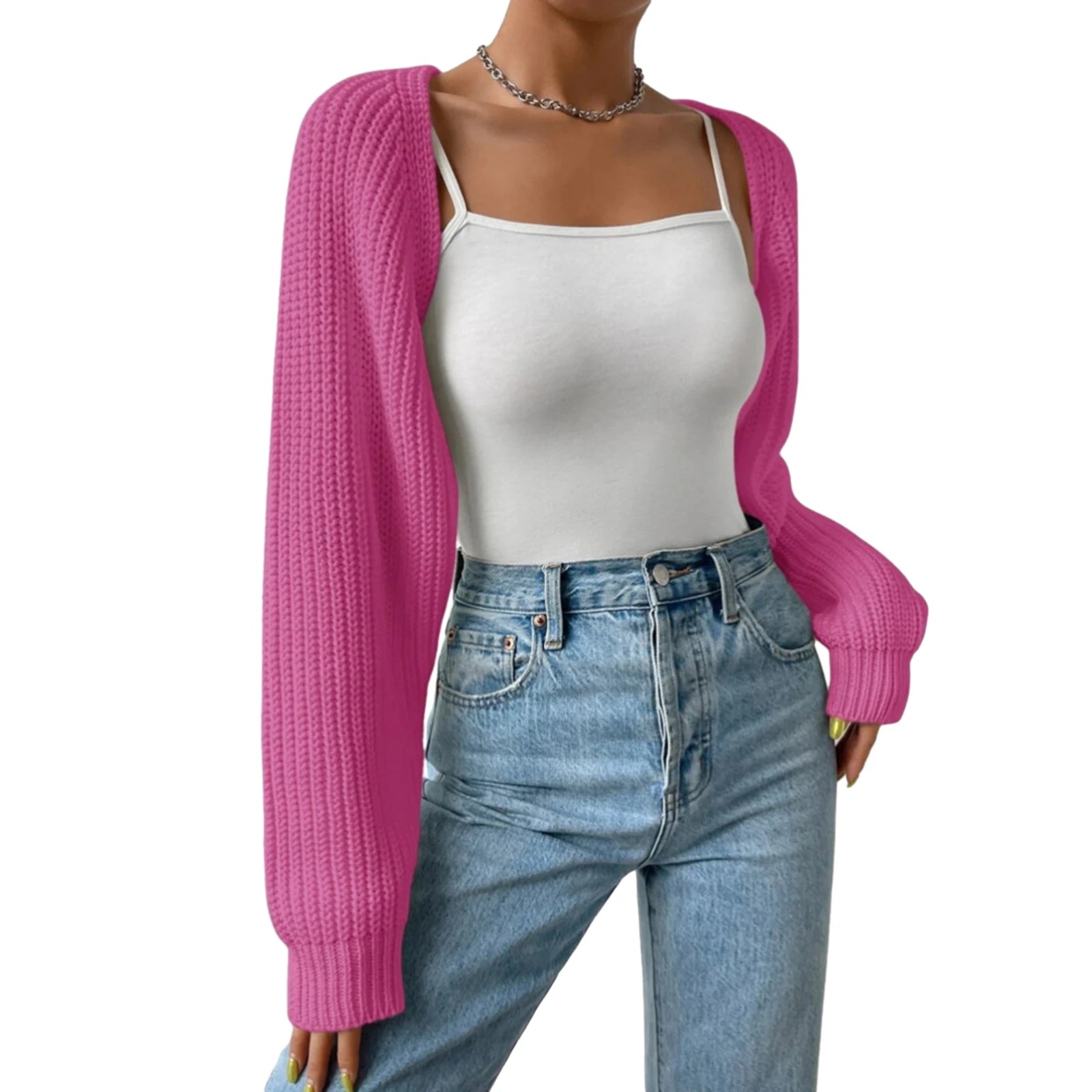 Ribbed Cropped Cardigan