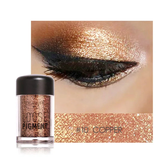 18-Color Glitter Eyeshadow Waterproof Shiny Crystal Eye Makeup