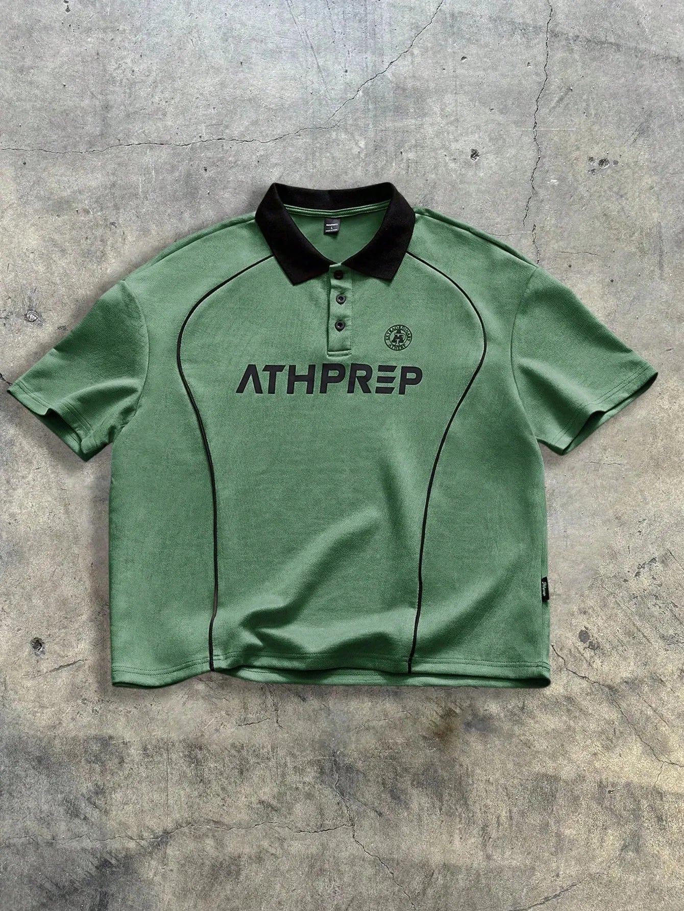 Men's 3D Letter Print Polo Shirt