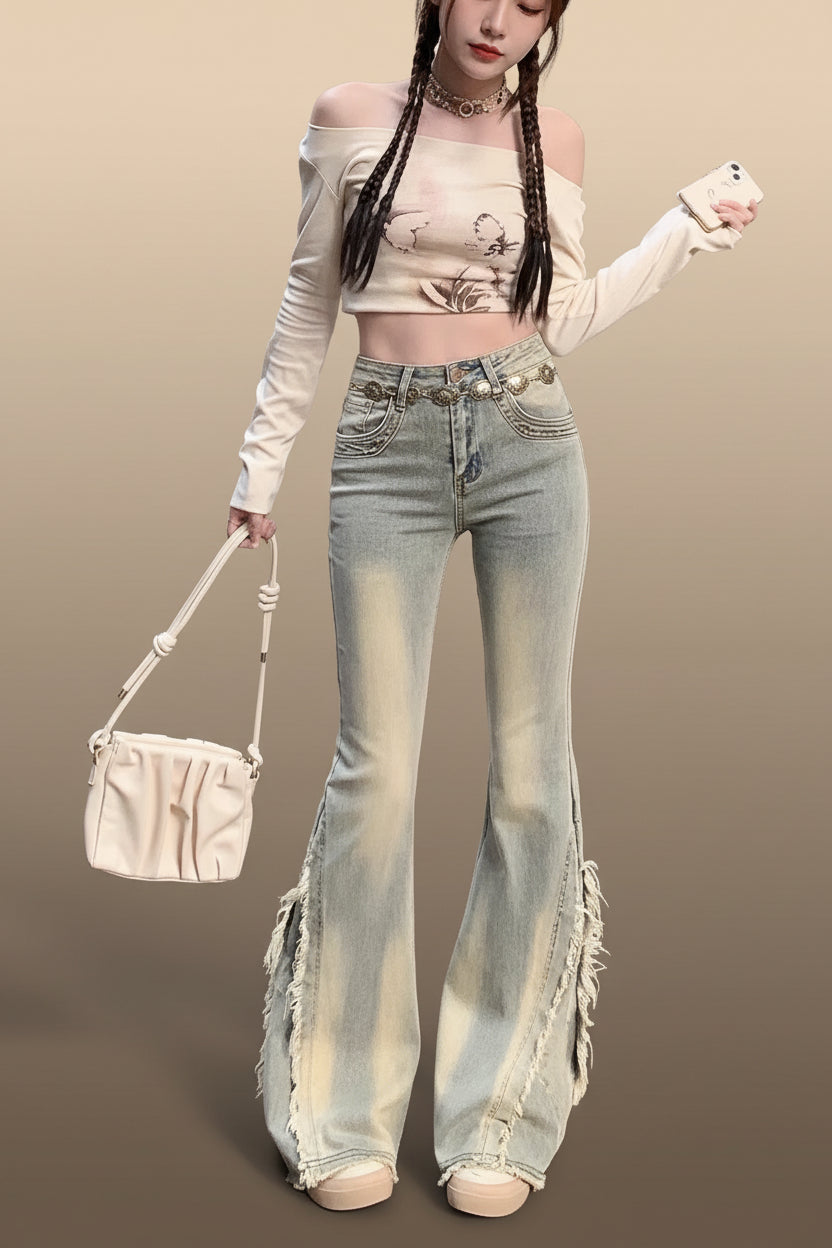 Women Vintage  Jeans Raw