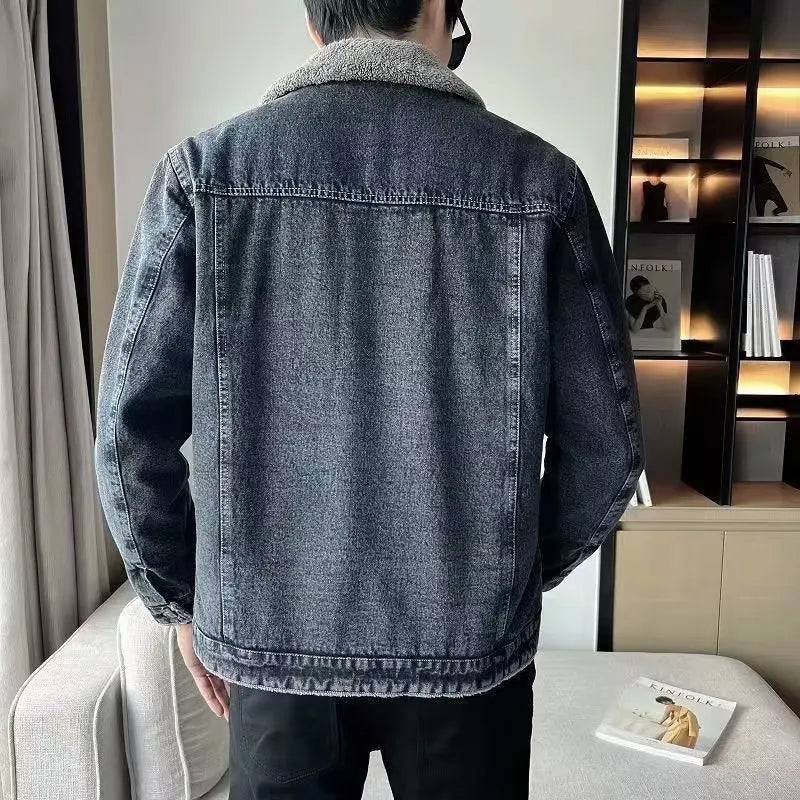 Plush Fleece Denim Jacket