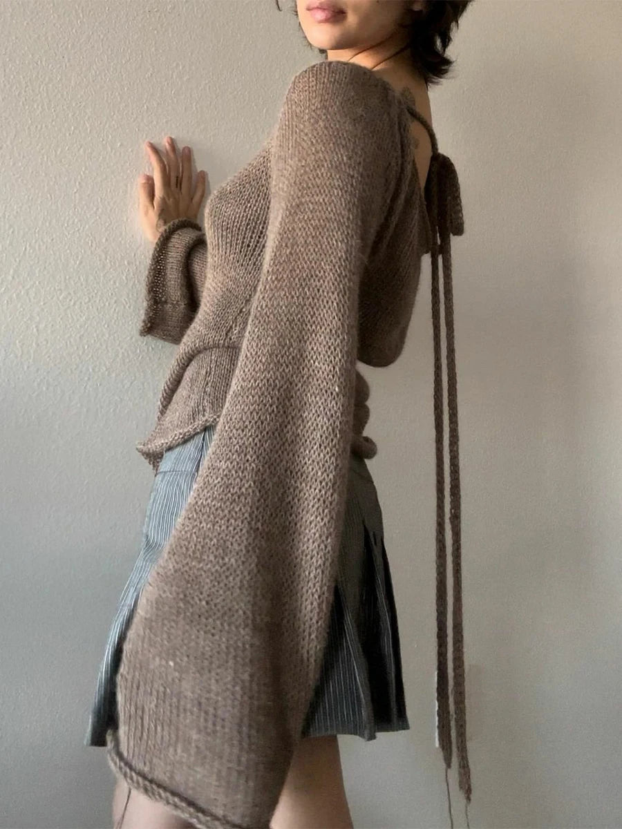Tie Back Sweater