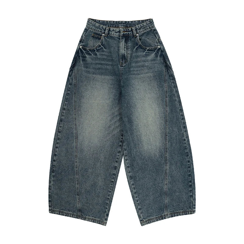 Men's vintage patchwork jeans