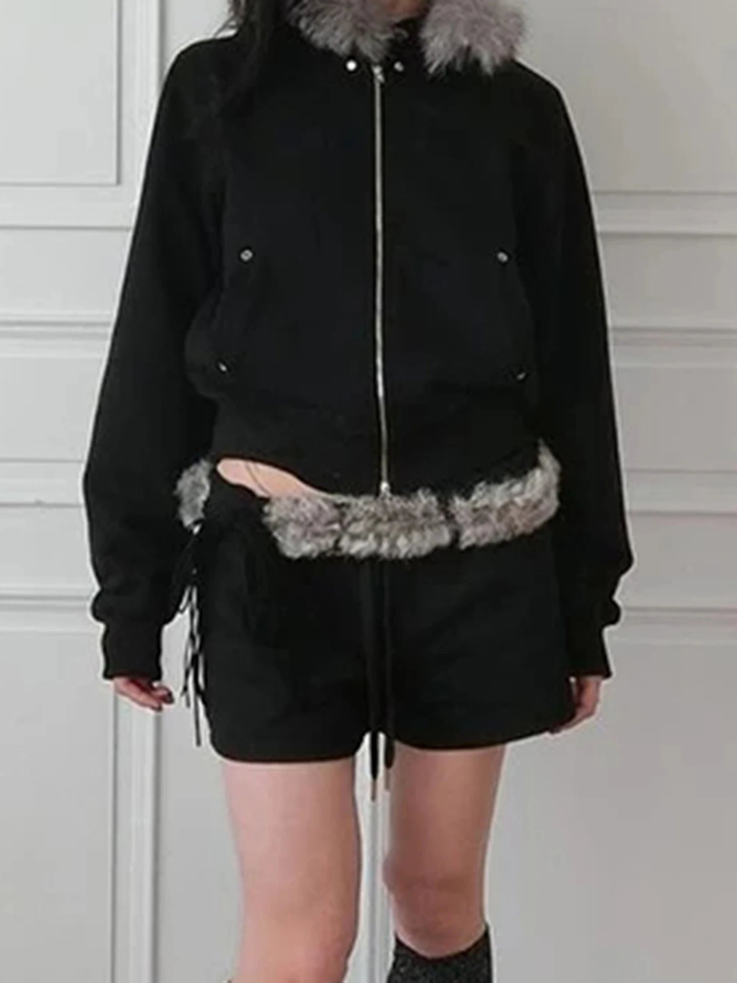 Winter Faux Fur Hooded Coat