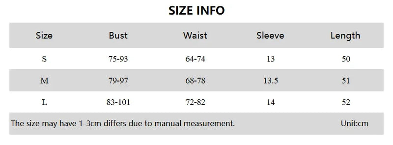 Size guide for Women's Polo Neck Crop T-Shirt