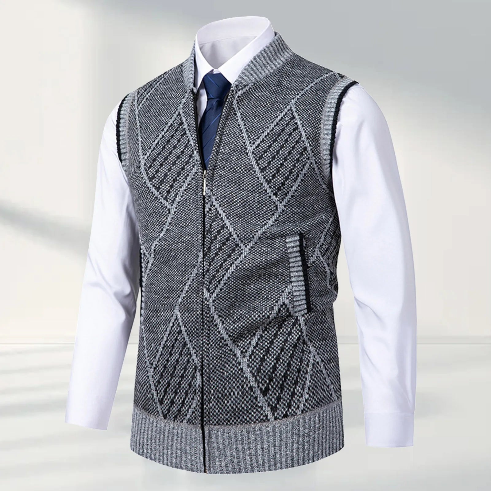 Men's Velvet Cardigan Vest
