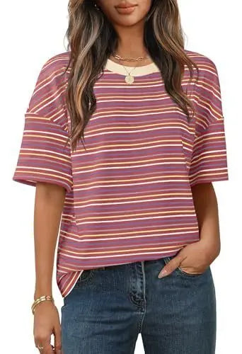 Women's Color Block Stripe T-Shirt