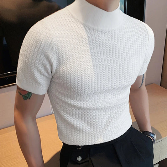 Summer High-Neck Slim Fit T-Shirt
