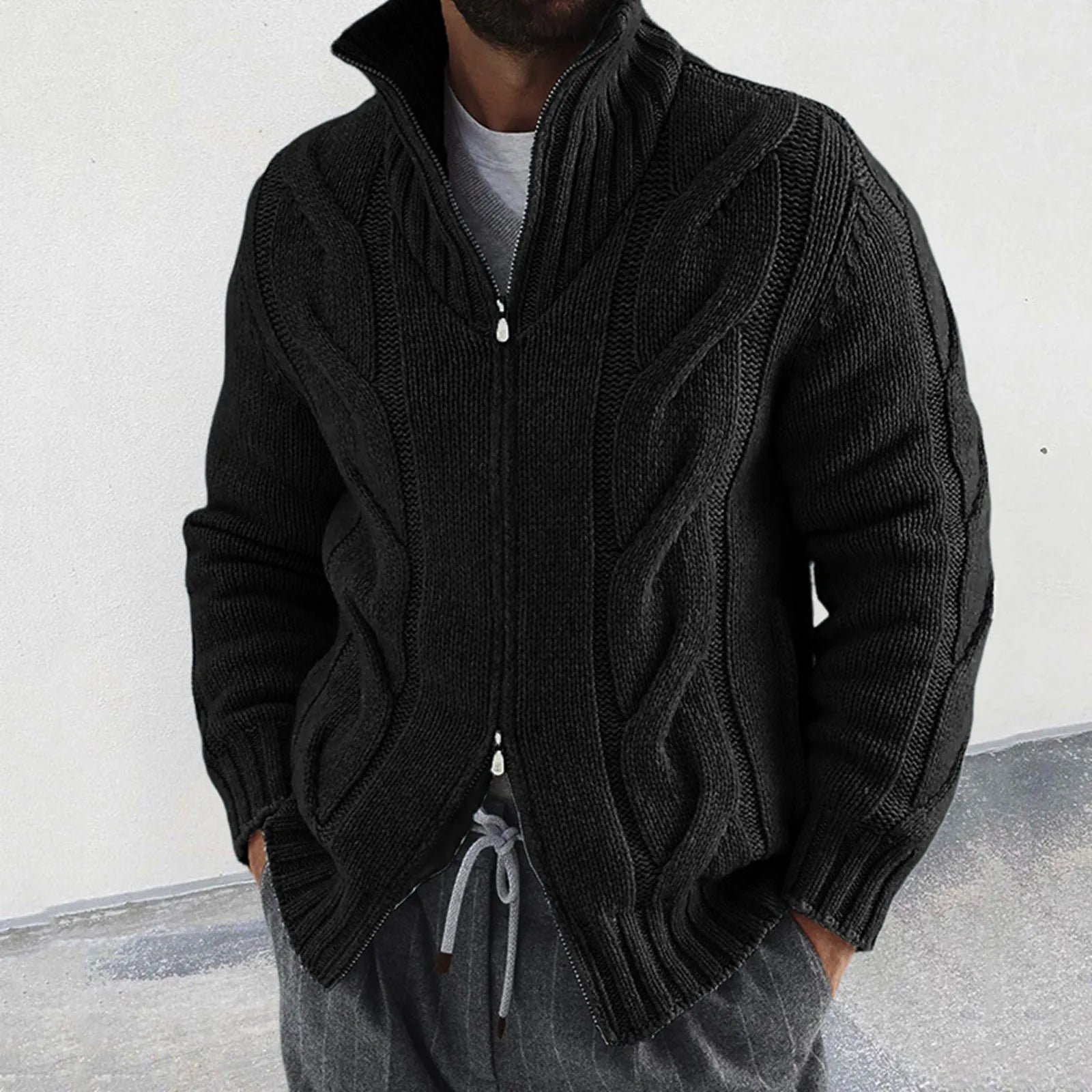 Plaid Jacquard Cardigan