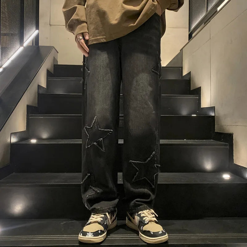 American Hip-Hop Loose Wide-Leg Jeans
