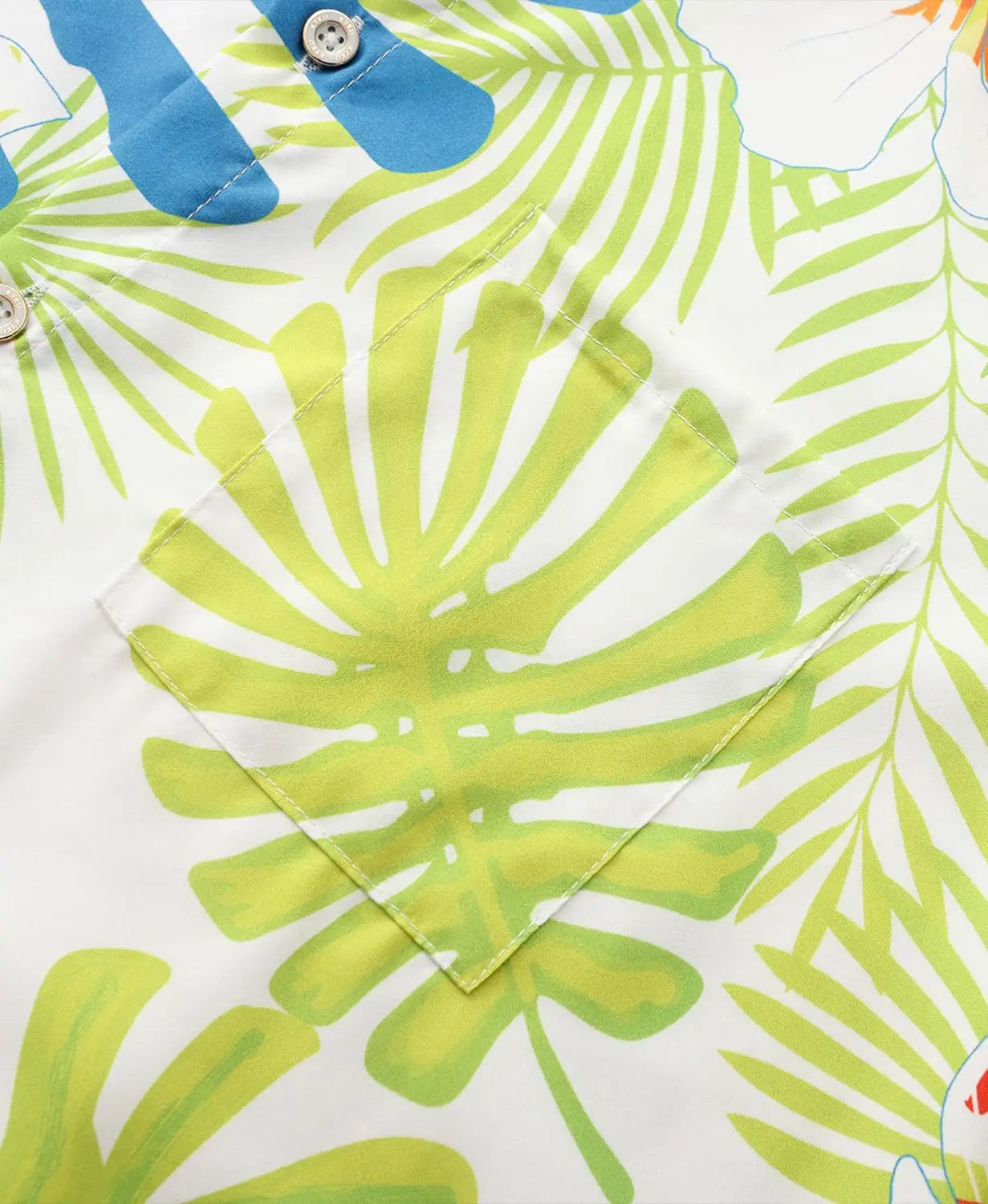 Men Hawaiian Tropical Button Down