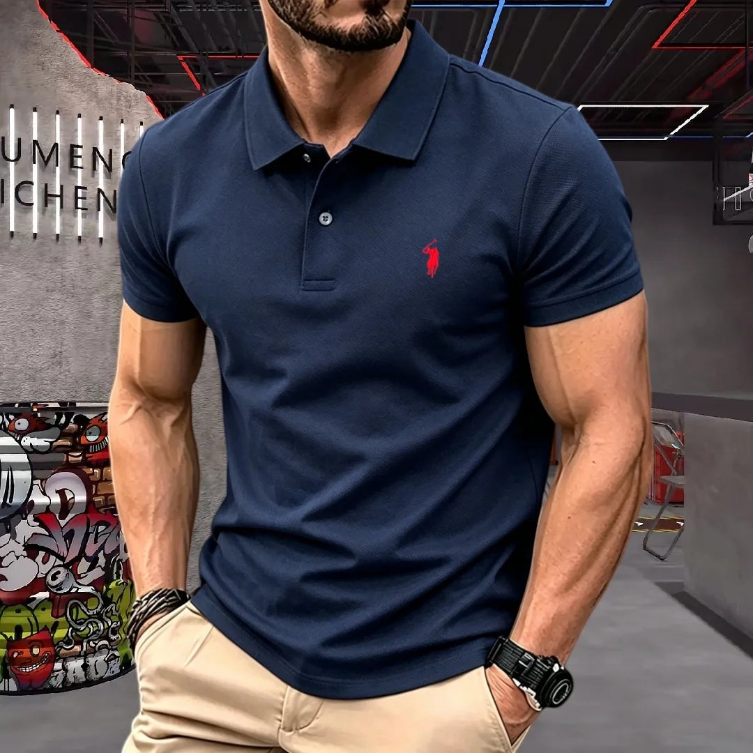 Men’s 100% Cotton Embroidered Polo Shirt