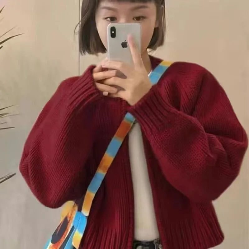 Cropped Zipper Knit Jacket