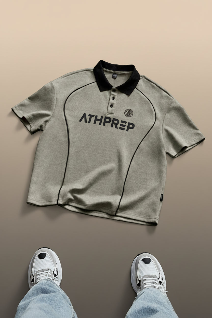 Men's 3D Letter Print Polo Shirt