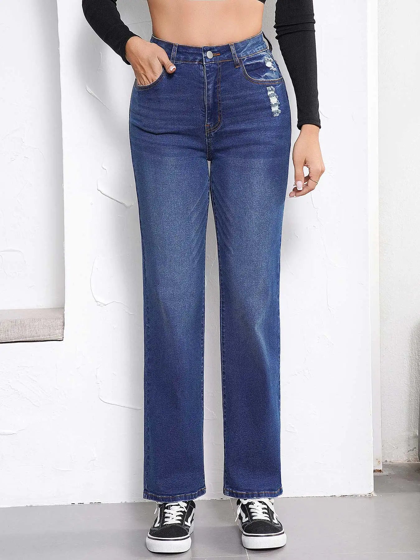 High-Waist Flared Jeans